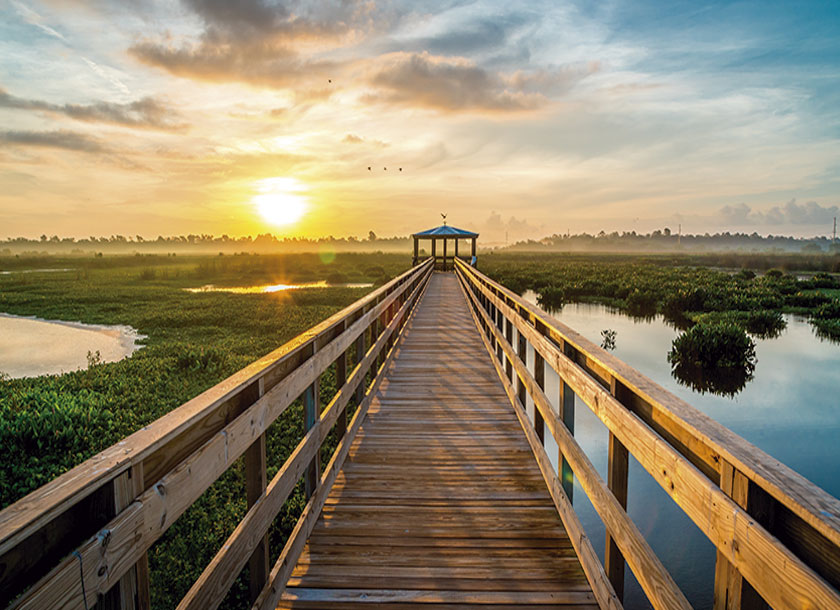 Boardwalk in Beaumont Texas