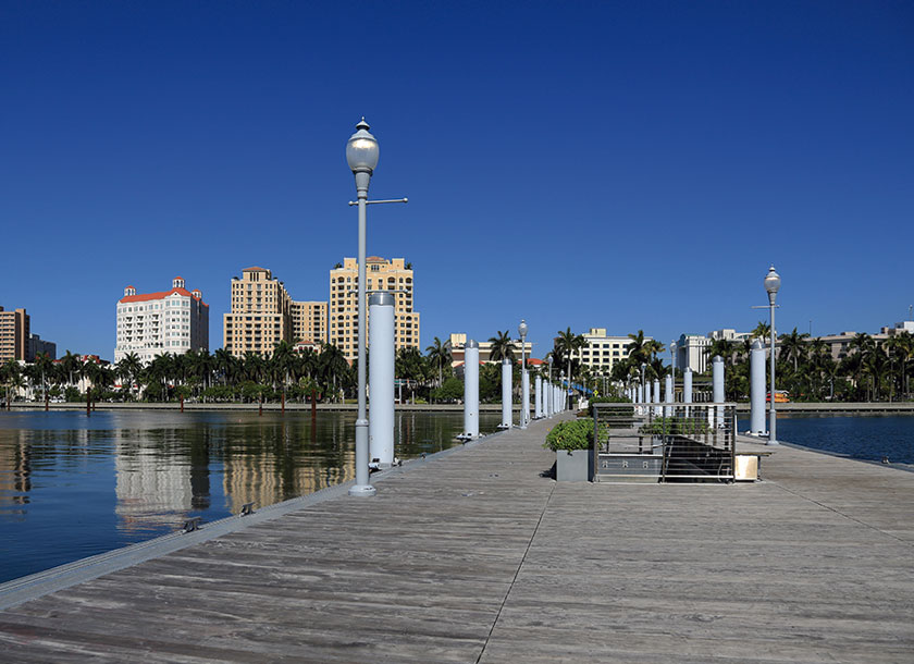 Clematis Dock on Lake Worth Florida