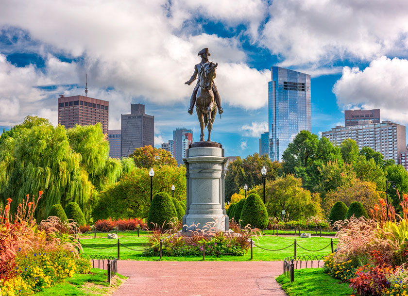 Public Garden in Massachusetts