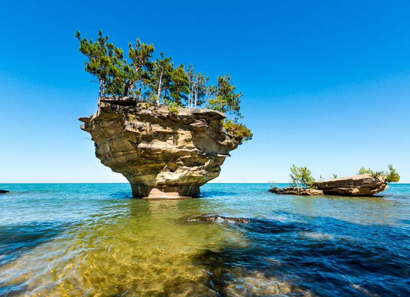 Turnip Rock in Michigan