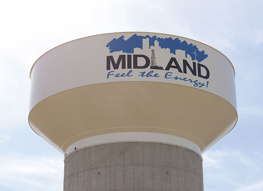 Water Tower in Midland Texas