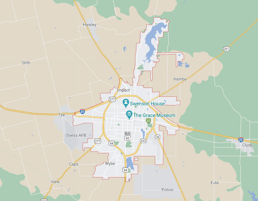 Map of Abilene Texas