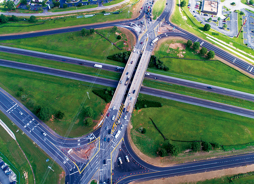 Aerial view of highway Trussville Alabama