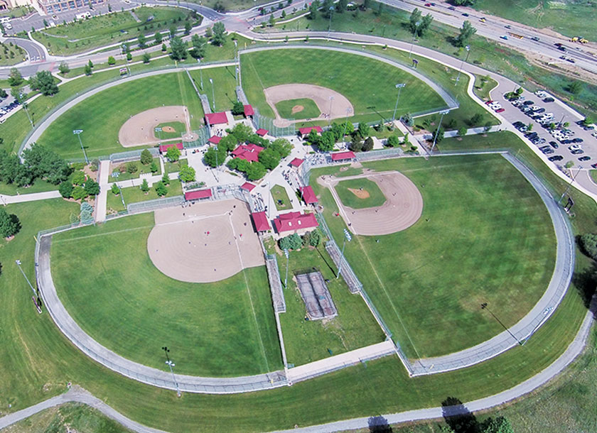Baseball fields in Longmont Colorado