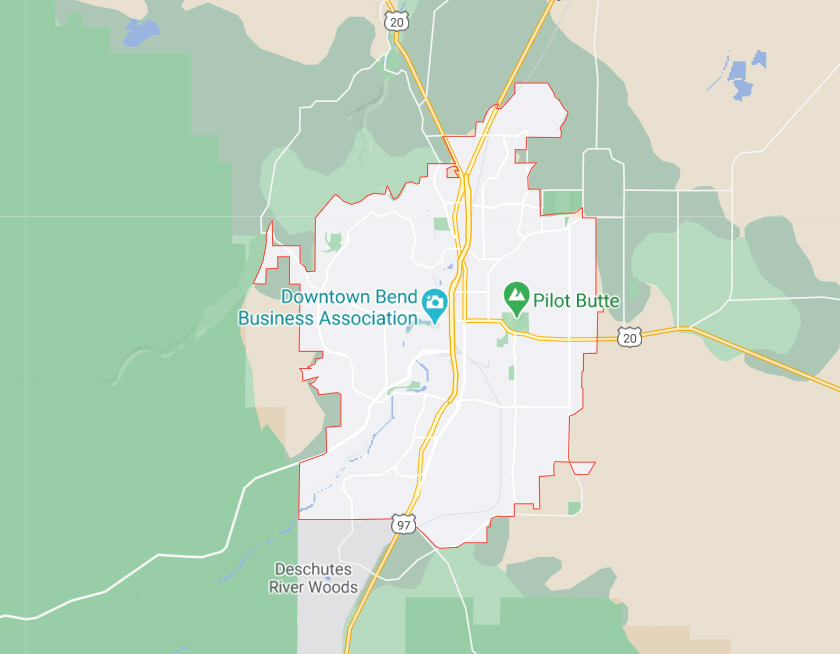 Map of Bend Oregon