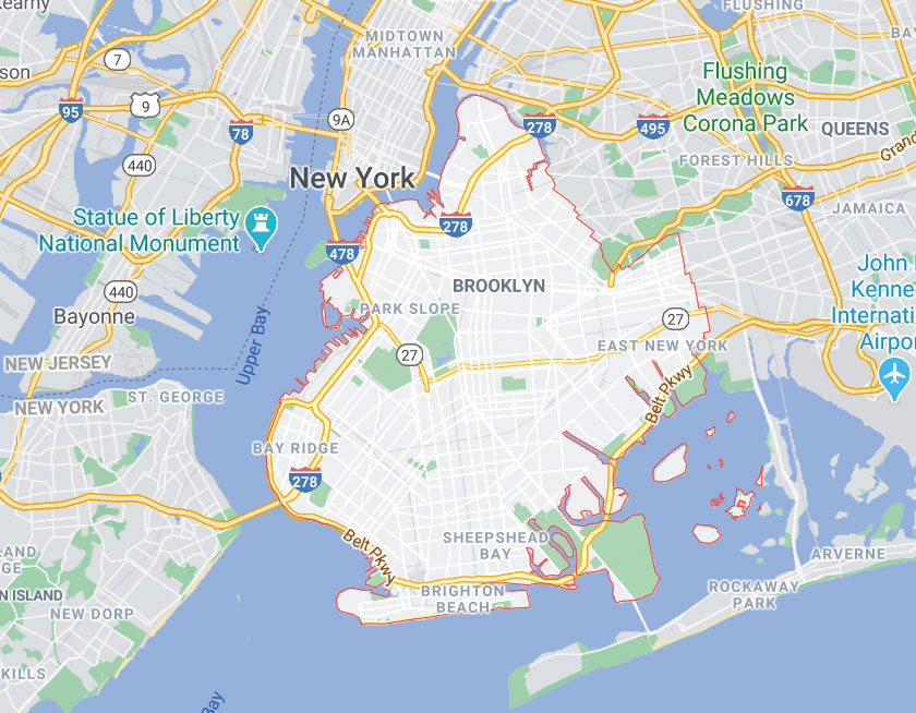 Map of Brooklyn New York