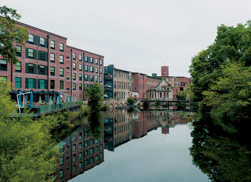 Buildings and River Warwick Rhode Island