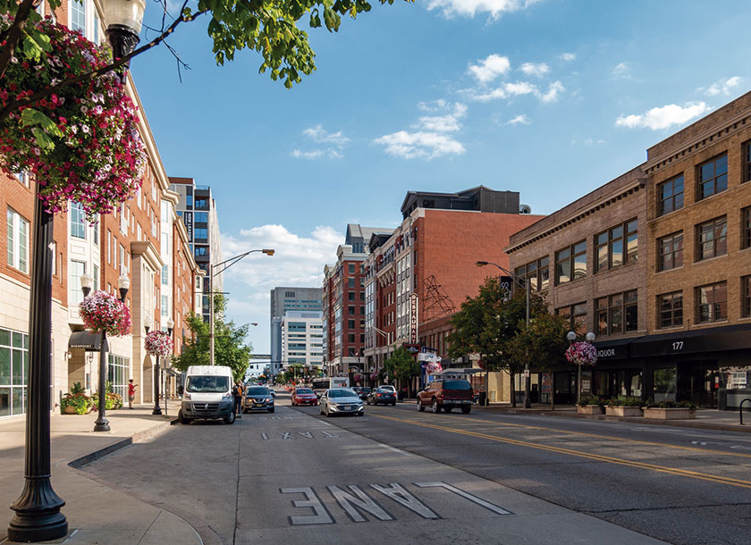 Buildings and street Lima Ohio