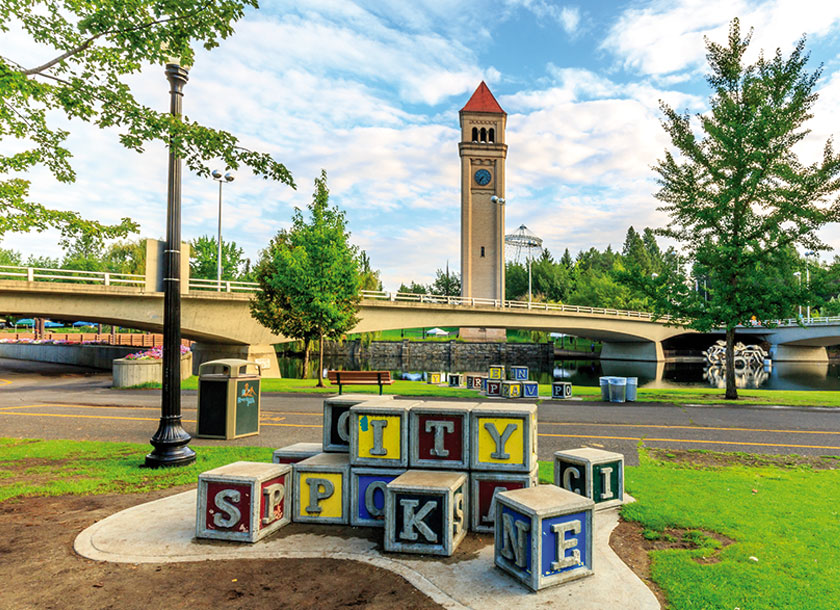 Clock Tower in Spokane Utah