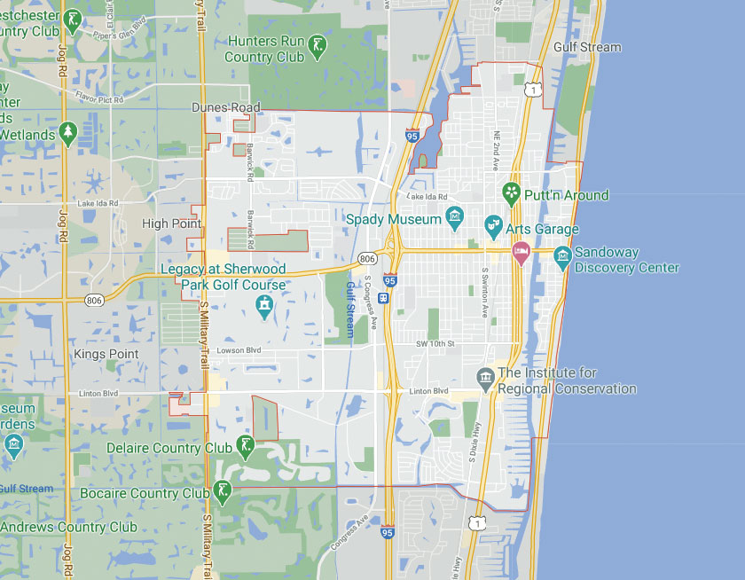 Map of Delray Beach Florida