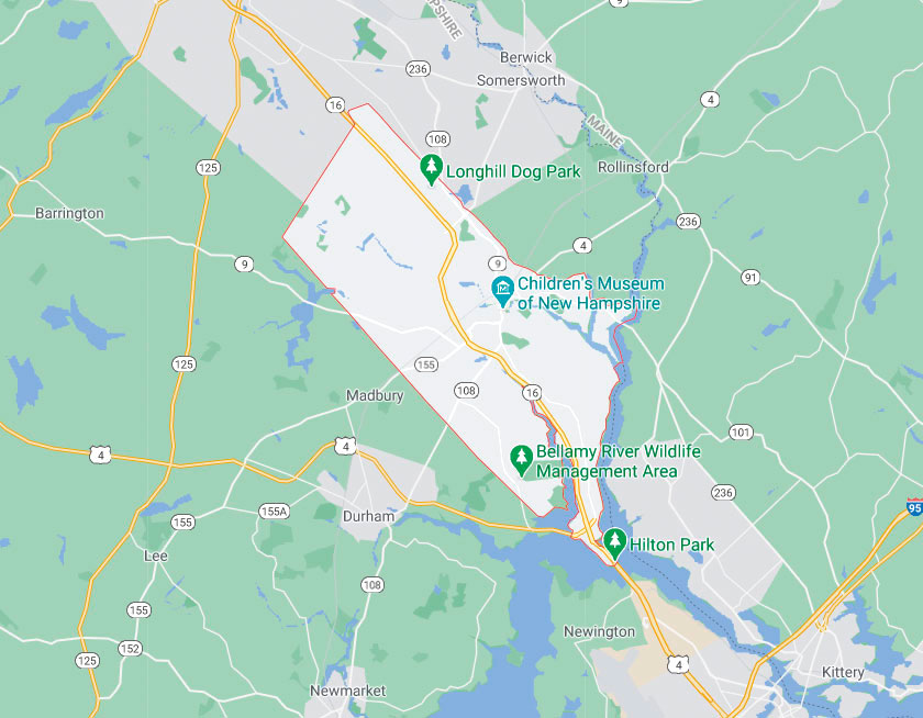Map of Dover New Hampshire