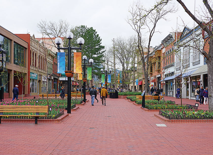 Downtown in Boulder Colorado