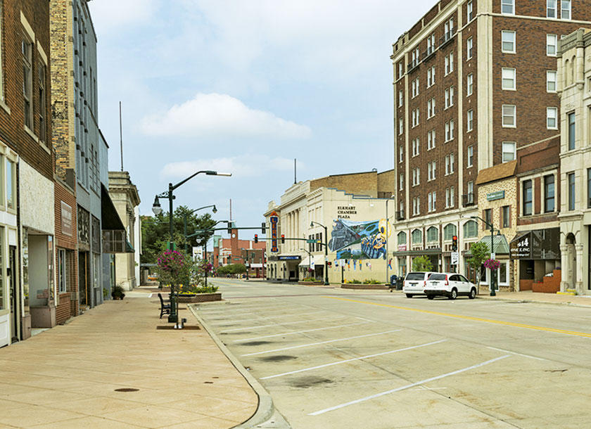 Downtown of Elkhart Indiana