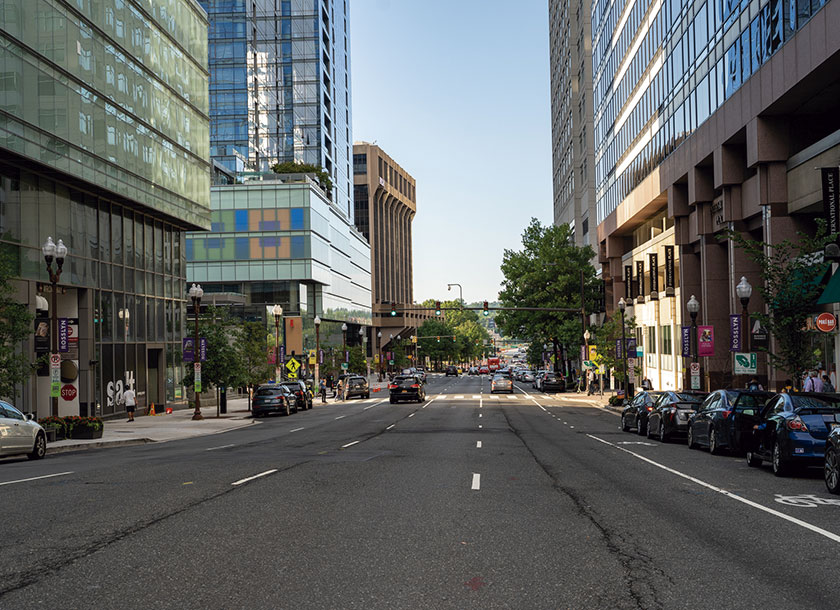 Downtown street Arlington Virginia