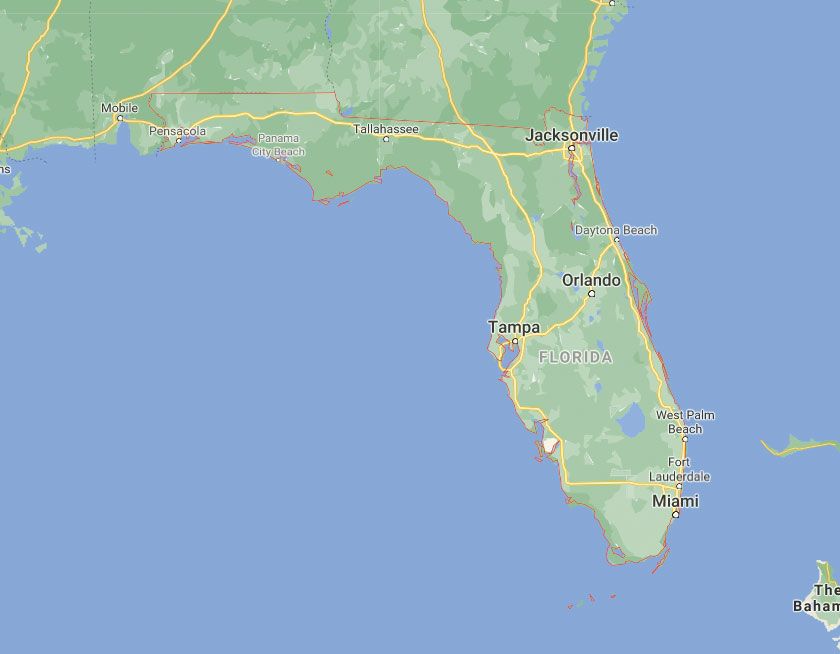 Map of State of Florida