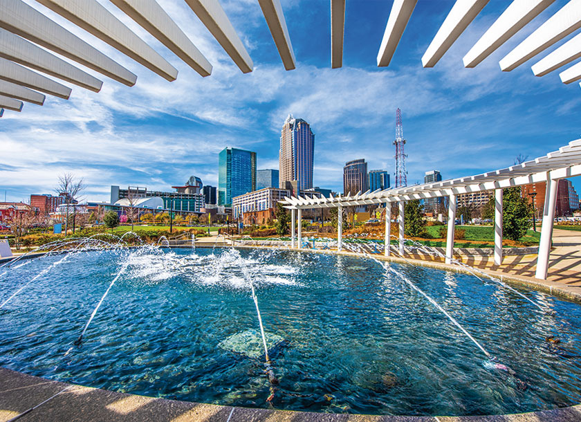 Fountain in Charlotte North Carolina