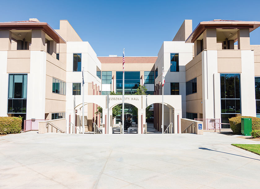 Hall City Building in Corona California