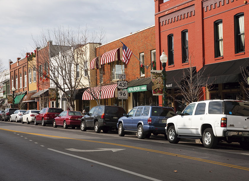 Historic main Street Franklin Tennessee