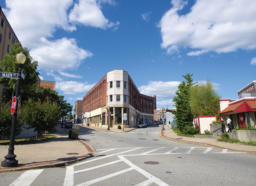 Historic building downtown Pawtucket Rhode Island