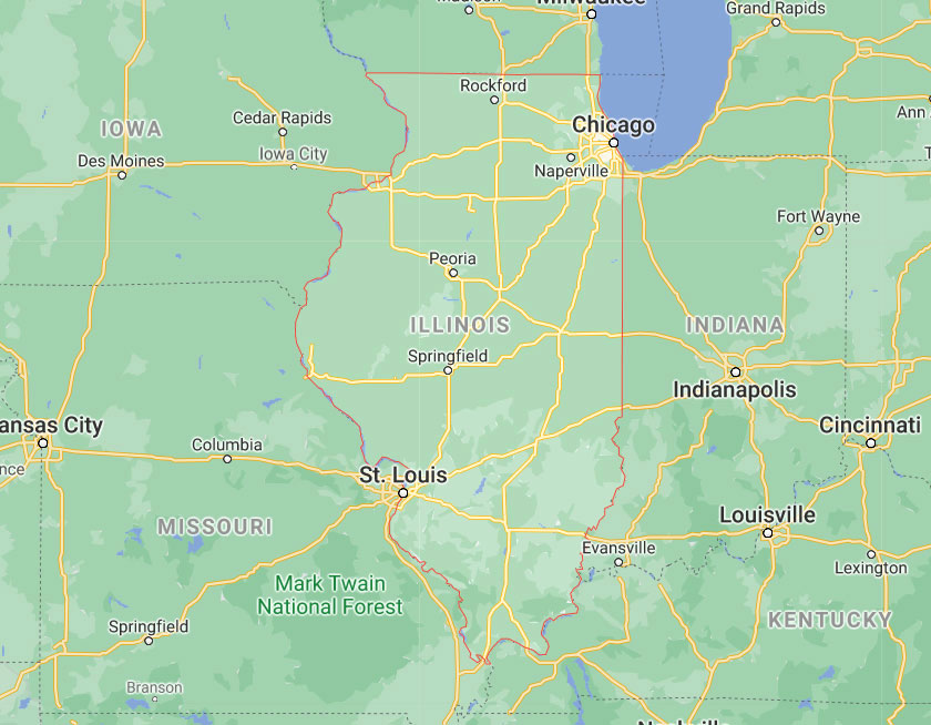 Map of State of Illinois