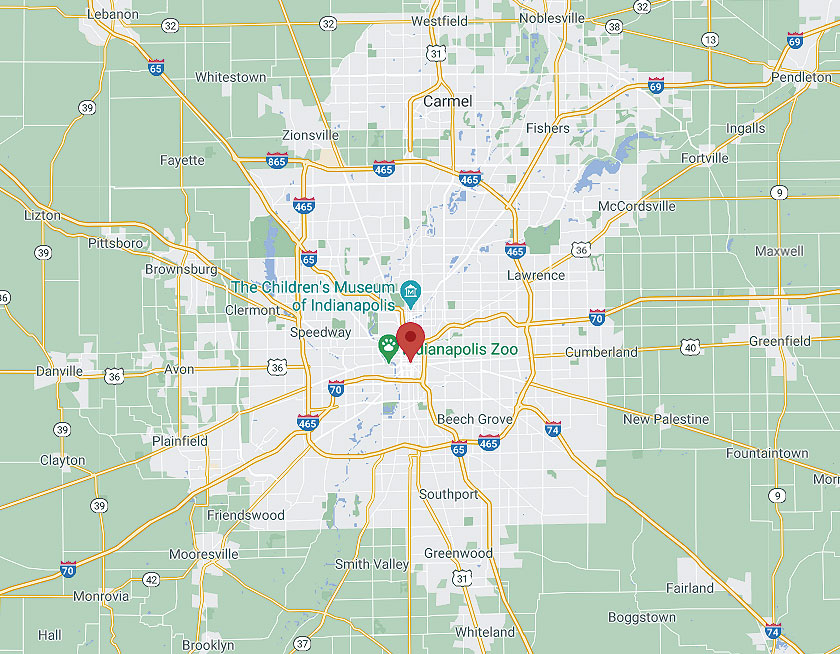Map of Indianapolis Indiana