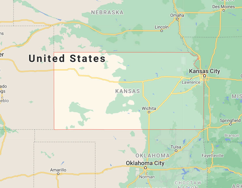 Map of State of Kansas