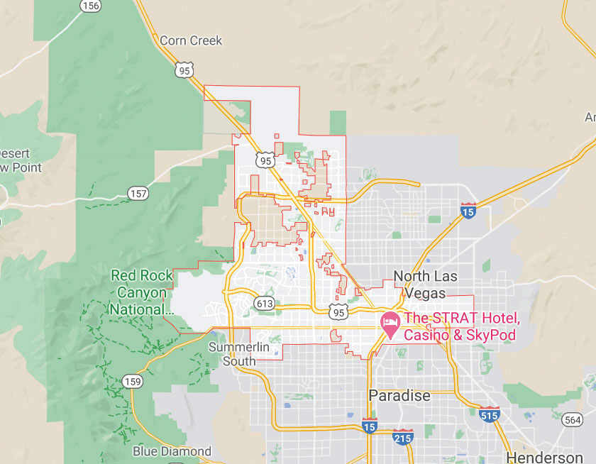 Map of Las Vegas Nevada
