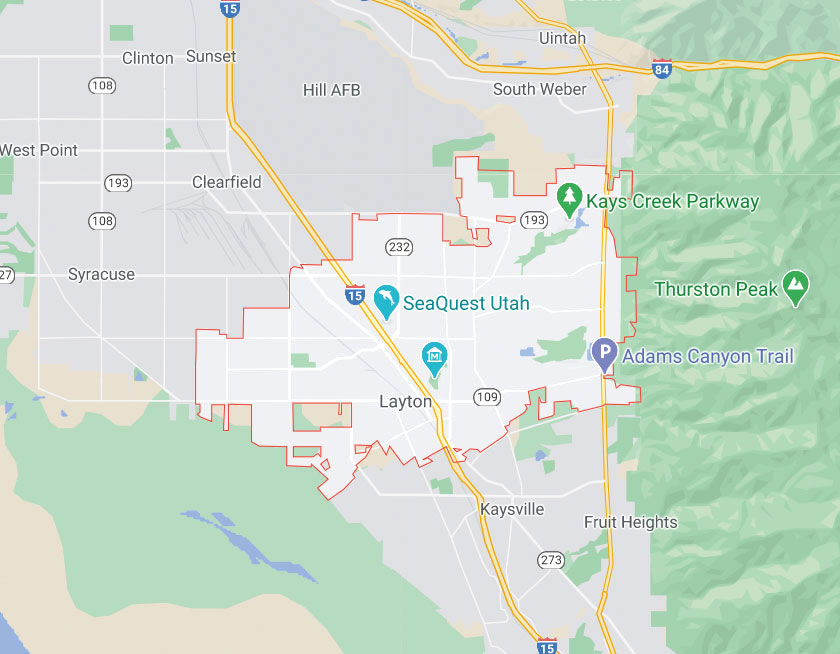 Map of Layton Utah