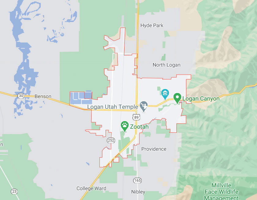 Map of Logan Utah