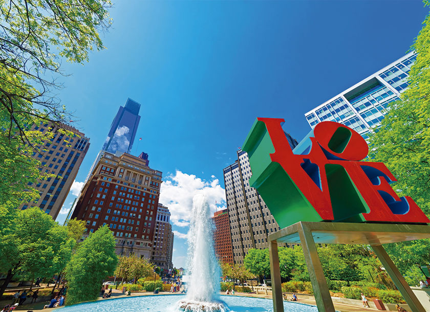 Love Park in Philadelphia Pennsylvania