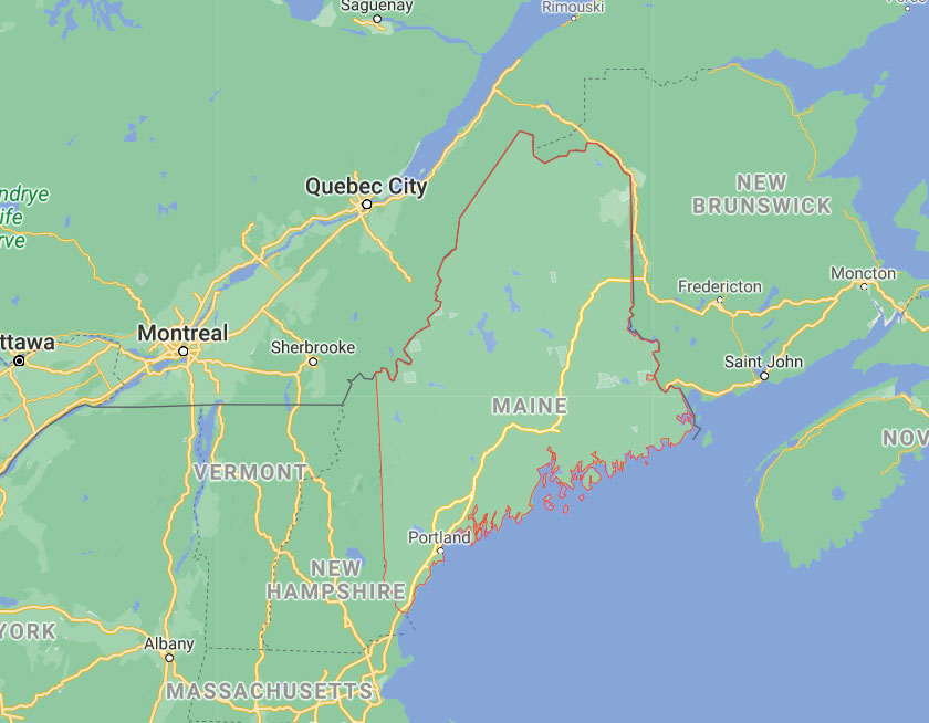 Map of State of Maine