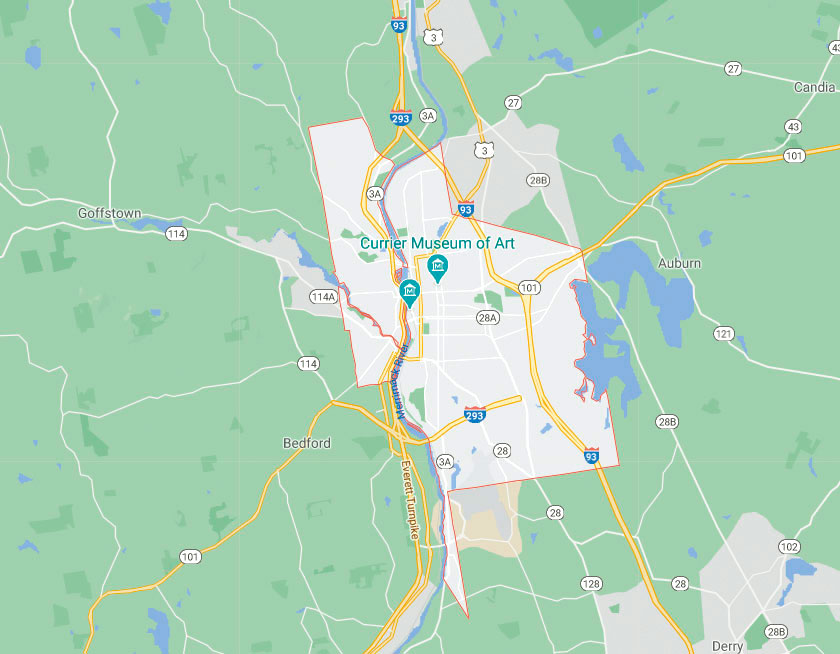 Map of Manchester New Hampshire