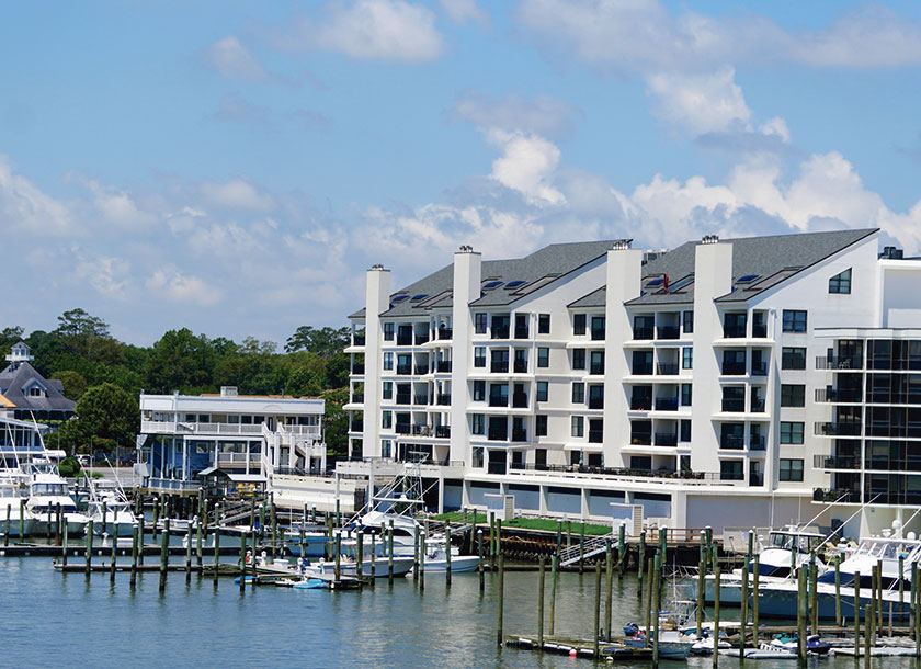 Marina and buildings Newport News Virginia