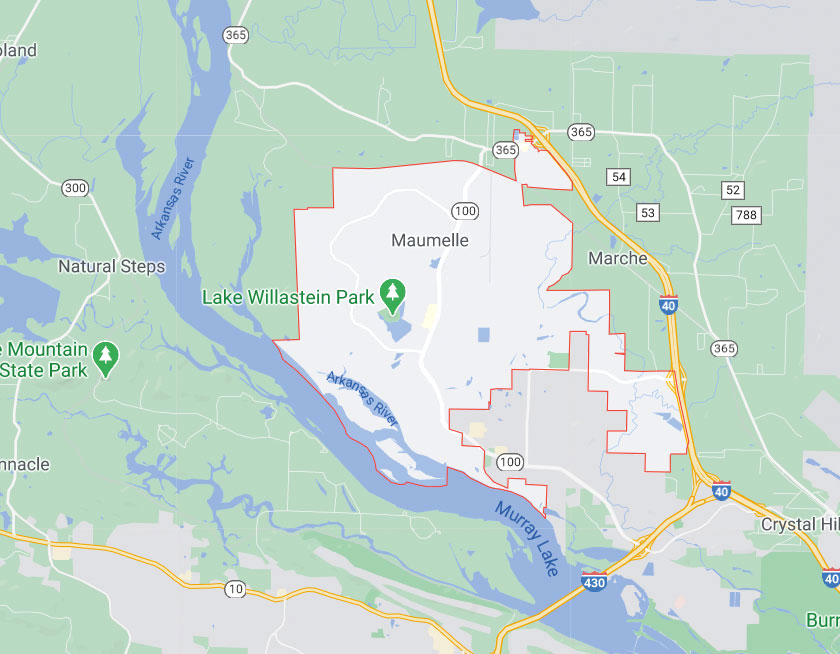 Map of Maumelle Arkansas