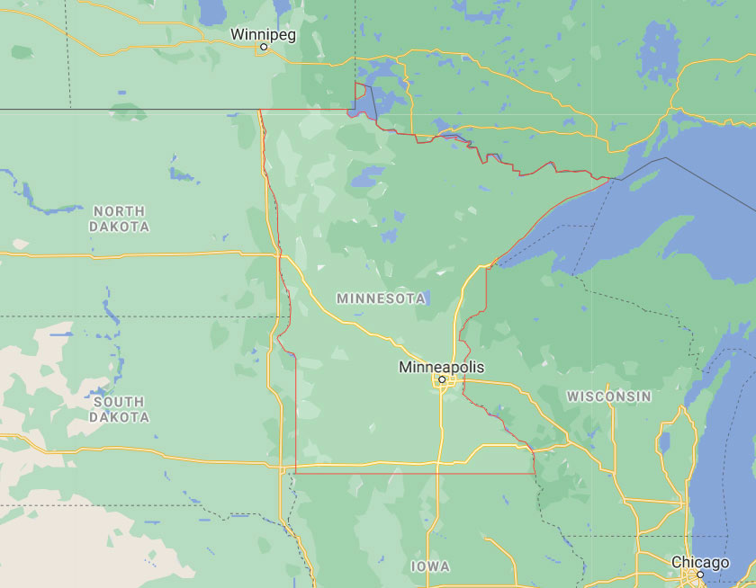Map of State of Minnesota