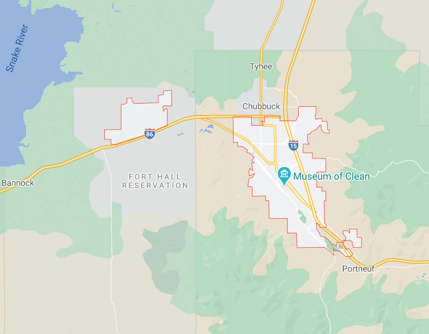 Map of Pocatello Idaho