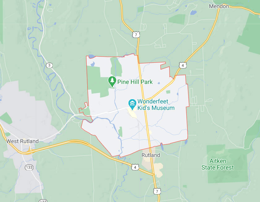 Map of Rutland Vermont
