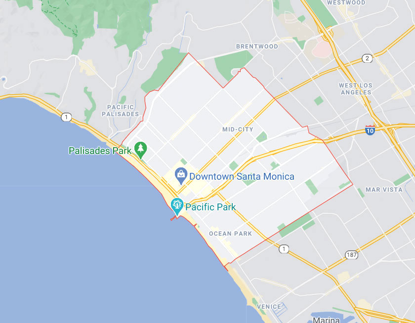 Map of Santa Monica California
