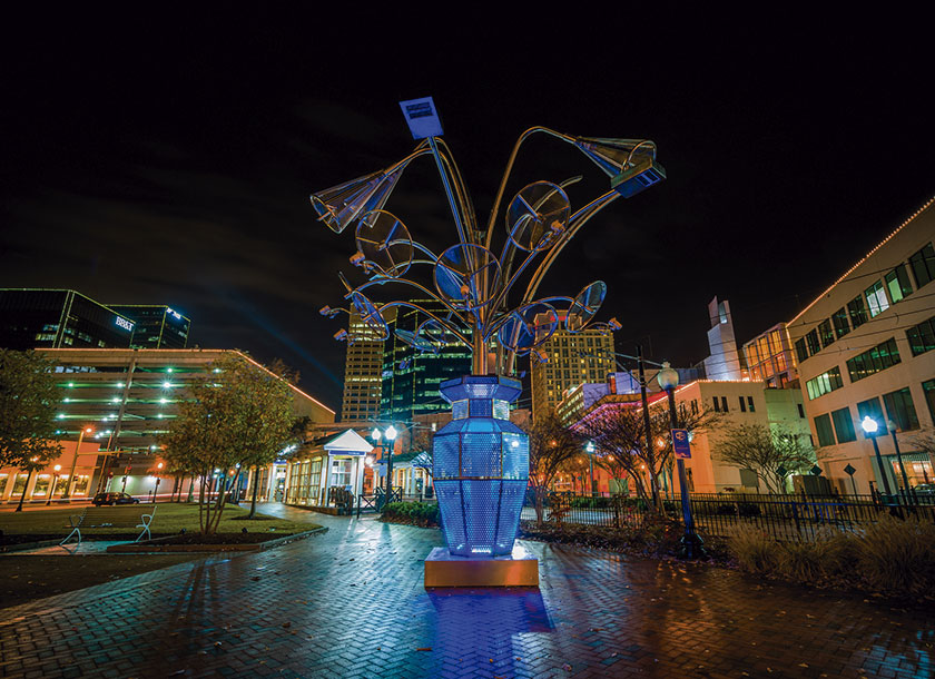 Sculpture in downtown Norfolk Virginia