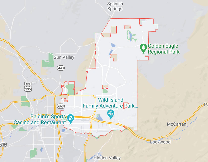 Map of Sparks Nevada