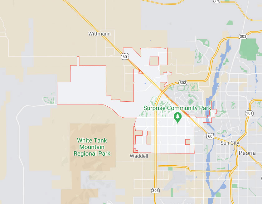 Map of Surprise Arizona