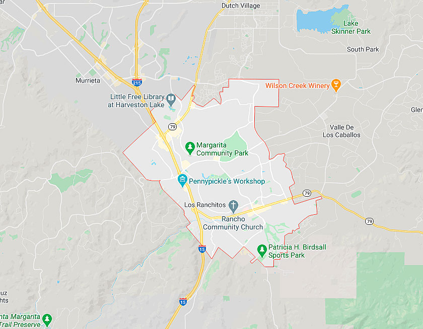 Map of Temecula California