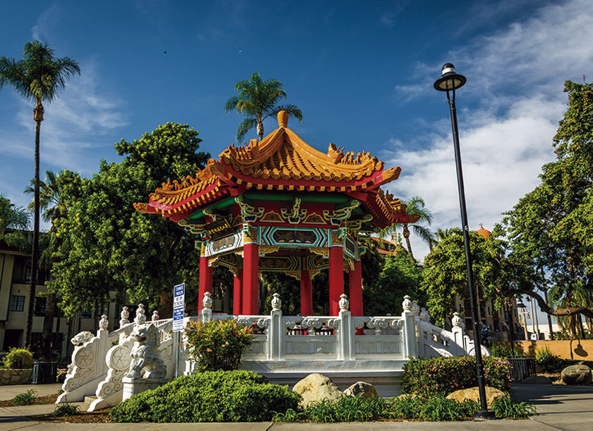 The Chinese Pavilion in downtown Riverside California