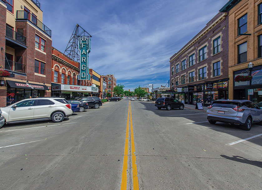 Downtown view of Fargo North Dakota