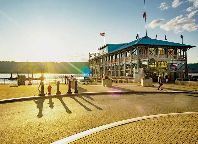 View of waterfront in Yonkers New York