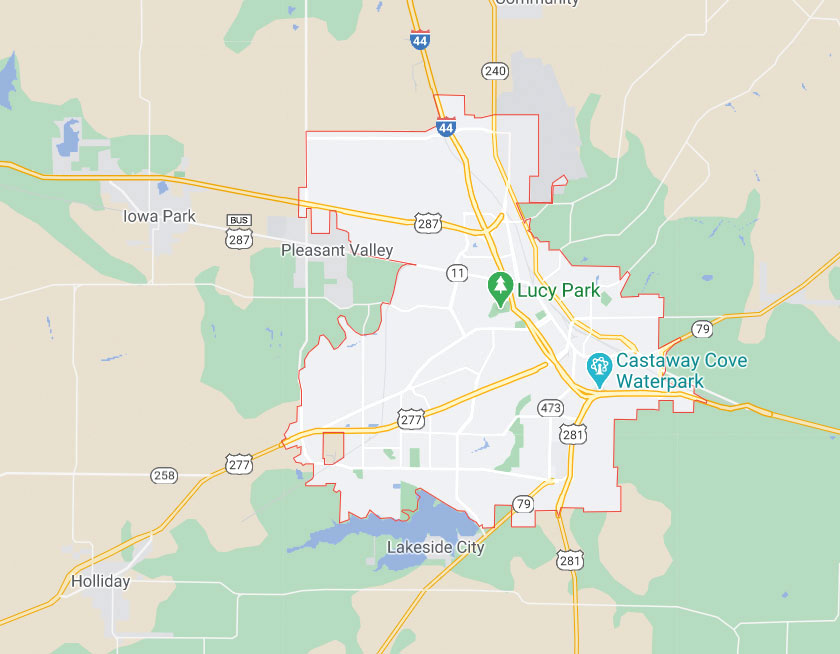 Map of Wichita Falls Texas