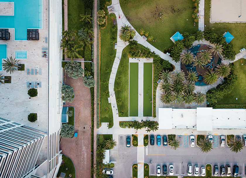 Aerial photo in Hallandale Florida