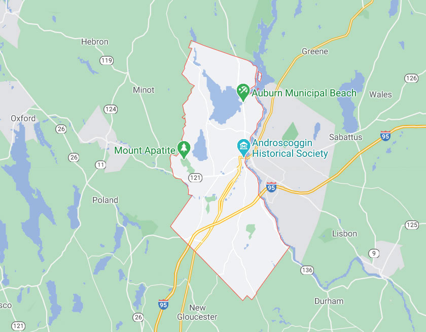 Map of Auburn Maine