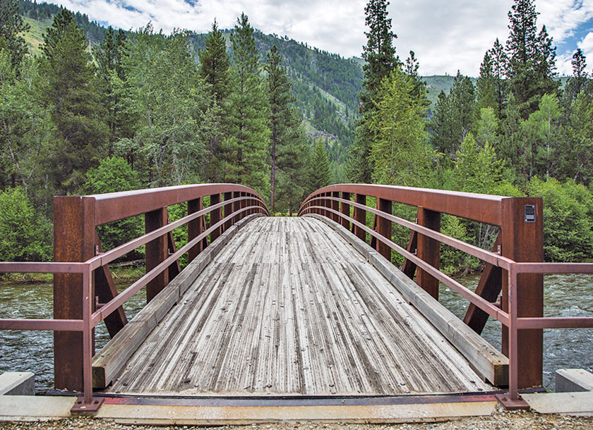 Beautiful bridge in Hamilton Montana