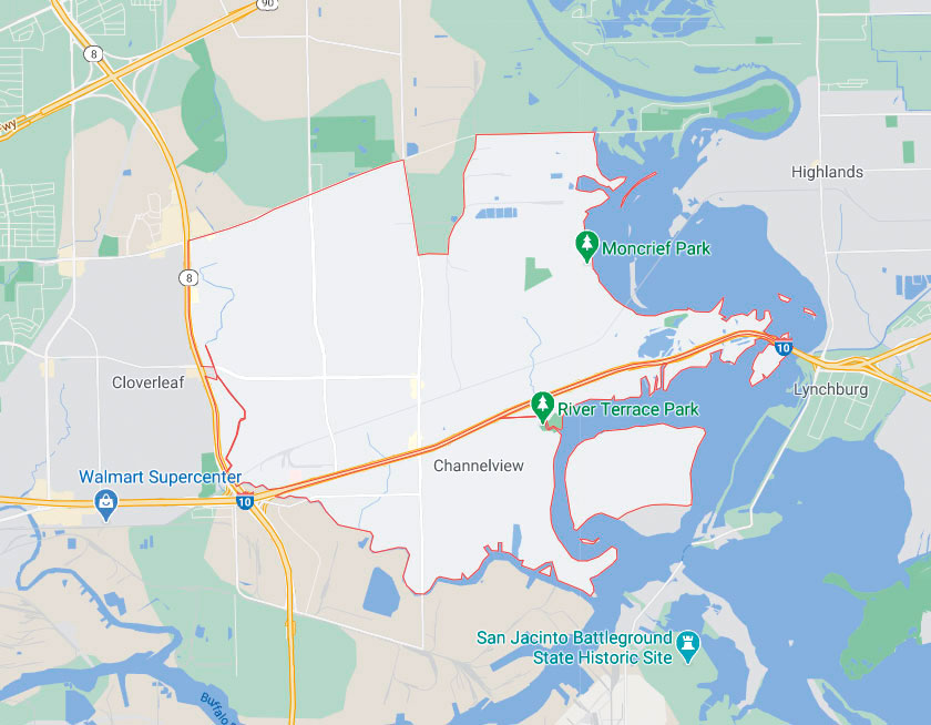Map of Channelview Texas